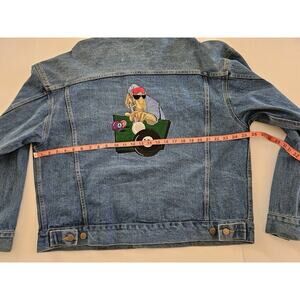 VINTAGE CAMEL DENIM JACKET MENS SIZE XL EMBROIDERED Pool Table